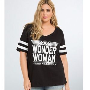 Torrid size 2 Wonder Woman football shirt
